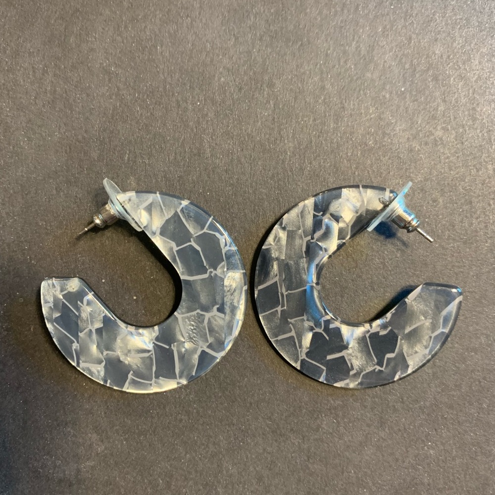 Metallic acrylic earrings